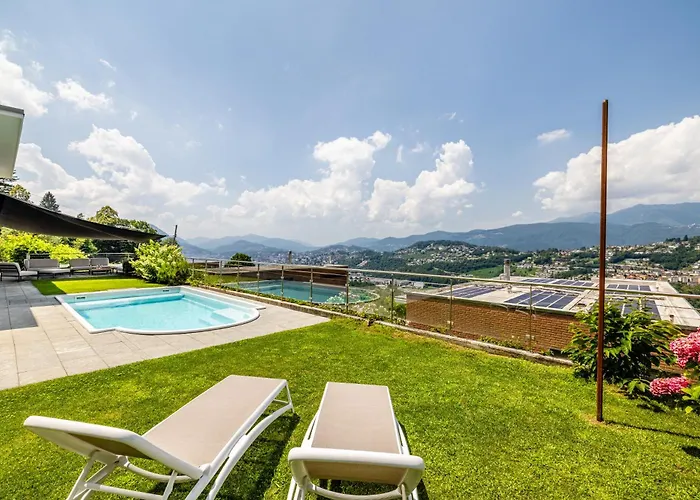 Girandola With Private, Heated Pool 루가노